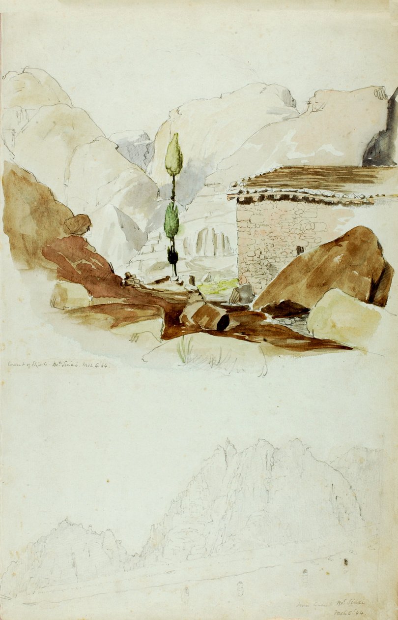Convento de Elias, Monte Sinai, 1844. de Miner Kilbourne Kellogg