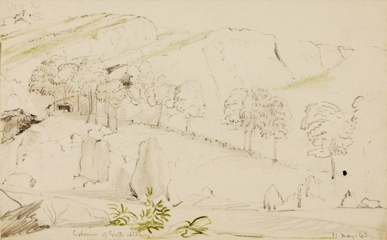 Exterior da gruta, Aldberg de Miner Kilbourne Kellogg