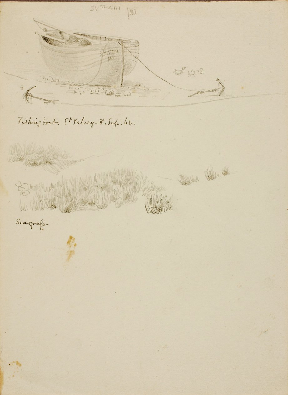 Barco de pesca/ervas marinhas, St. Valery de Miner Kilbourne Kellogg