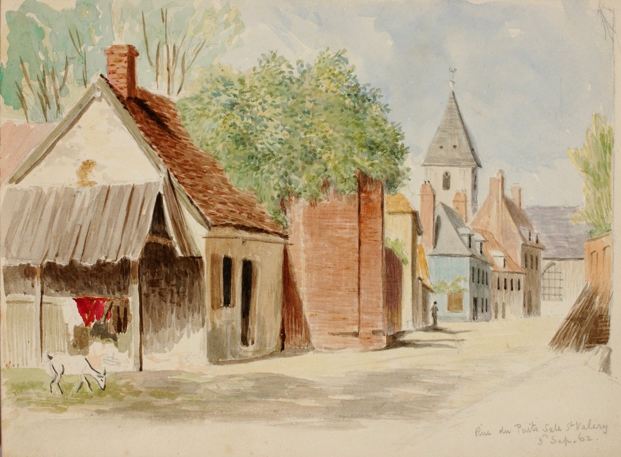 Rue du Puits Sale, St. Valery, 1862. de Miner Kilbourne Kellogg