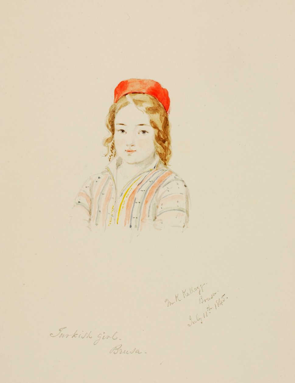 Garota Turca, Brusa, 1845. de Miner Kilbourne Kellogg