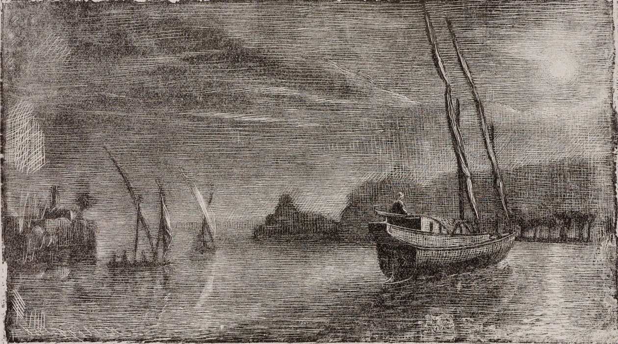 Sem título (Barcos no porto) de Miner Kilbourne Kellogg