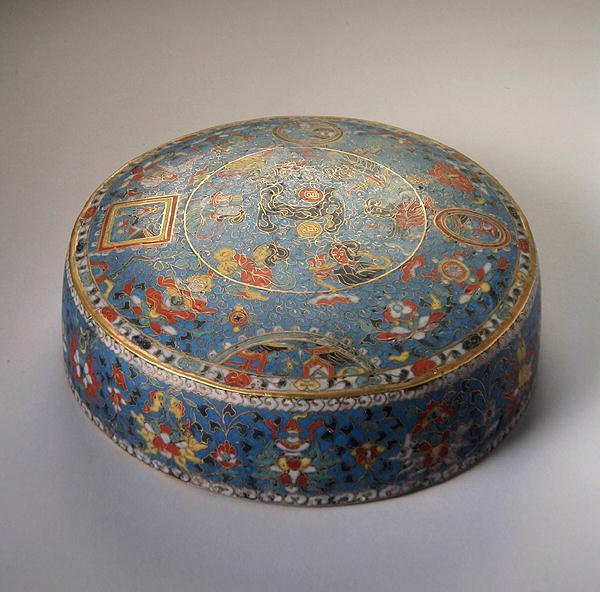 Mandala (cloisonne esmalte) (ver também 272150) de Ming Dynasty Chinese School