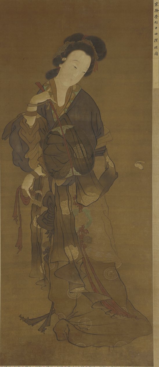 Uma mulher e uma borboleta, do século XVI ao XVII de Ming Dynasty Chinese School