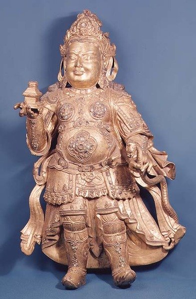 Figura de Virupaksa, início do século XV (bronze dourado) de Ming Dynasty Chinese School