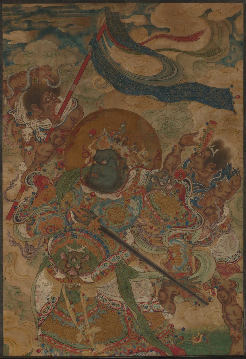 Rei Celestial Virudhaka de Ming Dynasty Chinese School