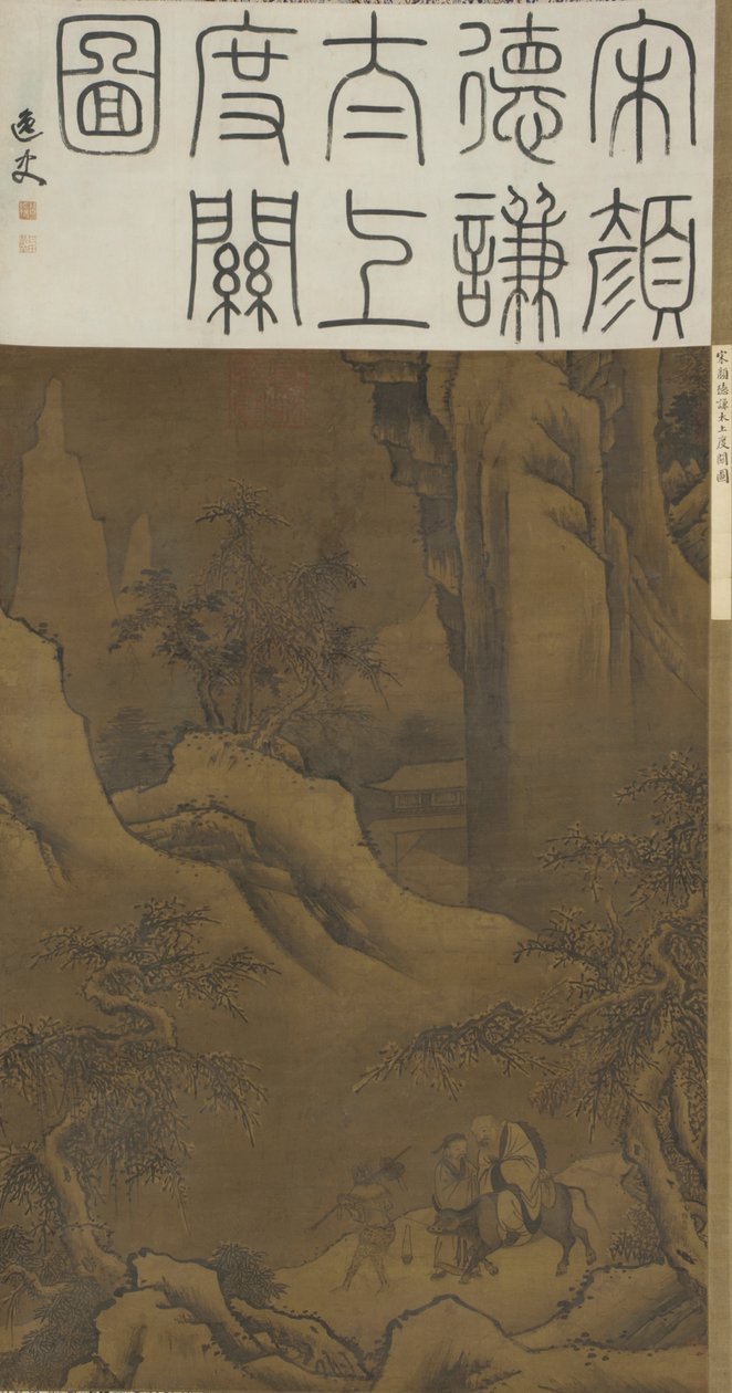 Laozi que cruza a passagem, c.1600 de Ming Dynasty Chinese School