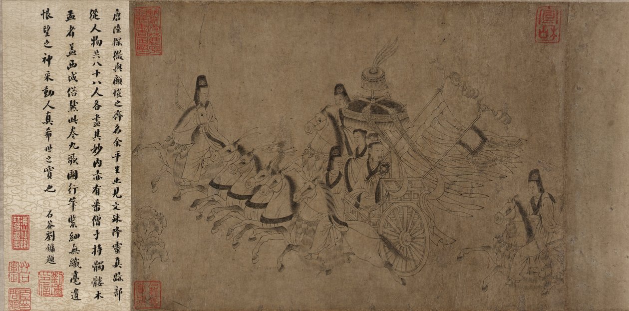 Ninfa do rio Luo (tinta no papel) de Ming Dynasty Chinese School