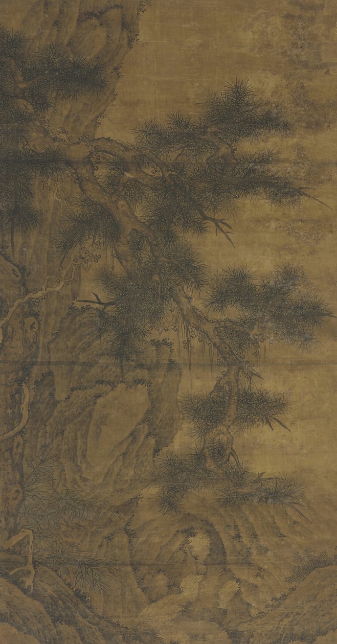 Pine e Brook de Ming Dynasty Chinese School