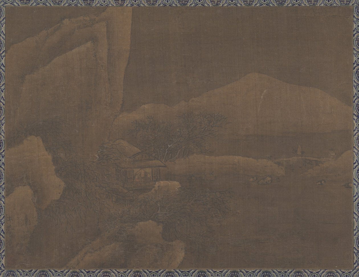 Paisagem de neve (folha de álbum; tinta e pigmento branco sobre seda) de Ming Dynasty Chinese School