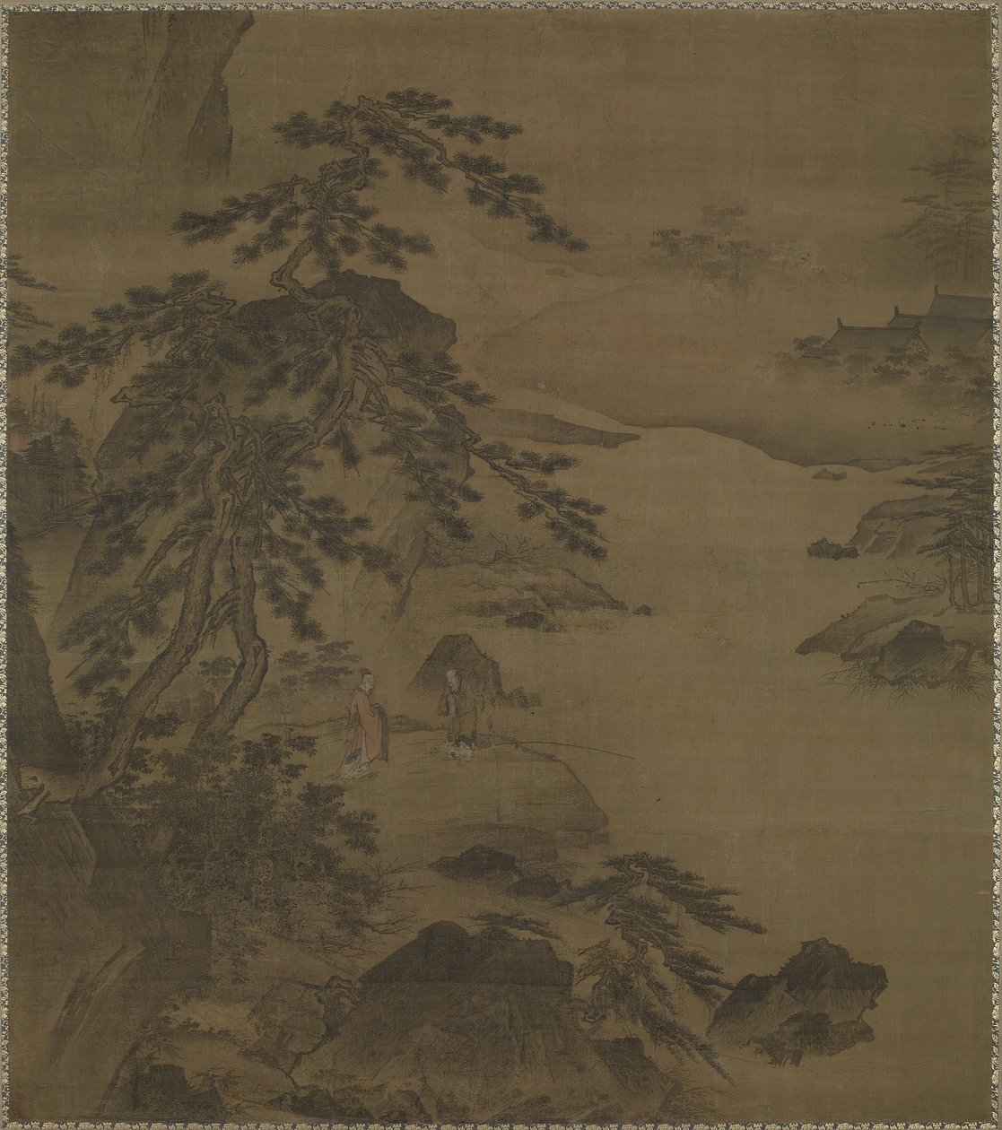 Visitar o sábio no rio Wei, meados do século XV de Ming Dynasty Chinese School