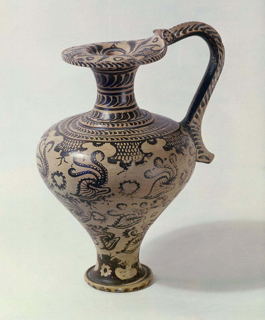 Oenochoe com uma decoração marinha (cerâmica) de Minoan