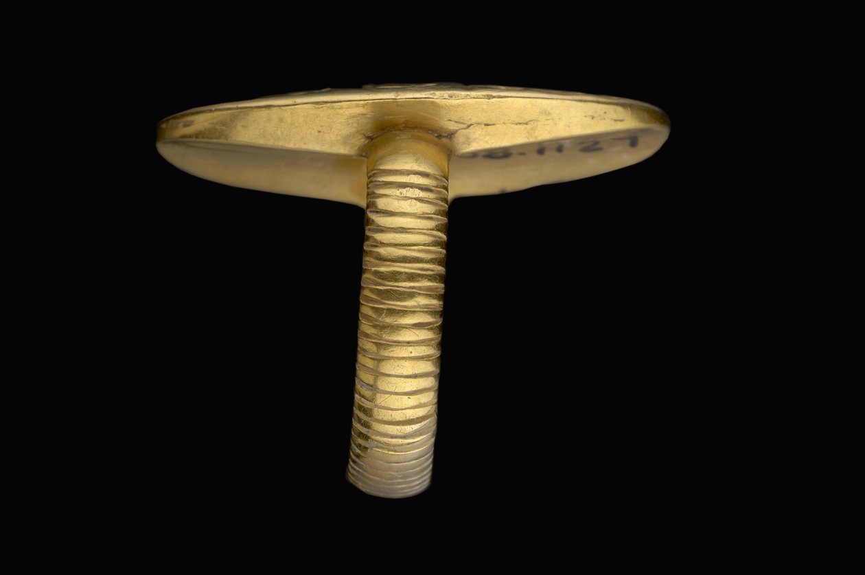 Anel de Selo, Tarde Minóico, c.1500 aC (ouro) (ver também 115753) de Minoan