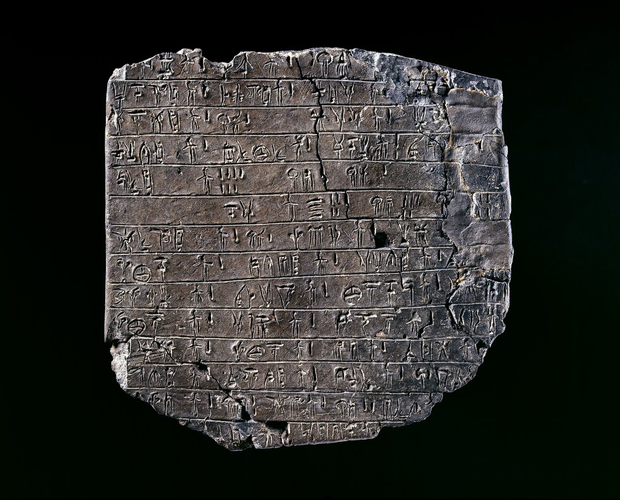 Tablet (argila cozida) de Minoan