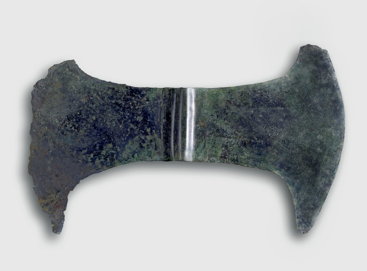 Votiva duplo machado, Creta, c.1700-1500 aC (bronze) de Minoan