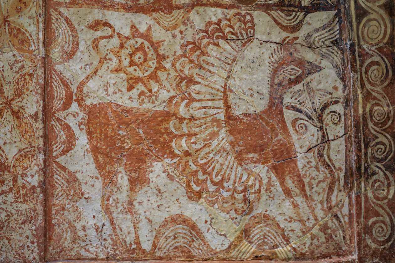 Larnax de peito com tampa de duas águas. 1370-1300 aC de Minoan