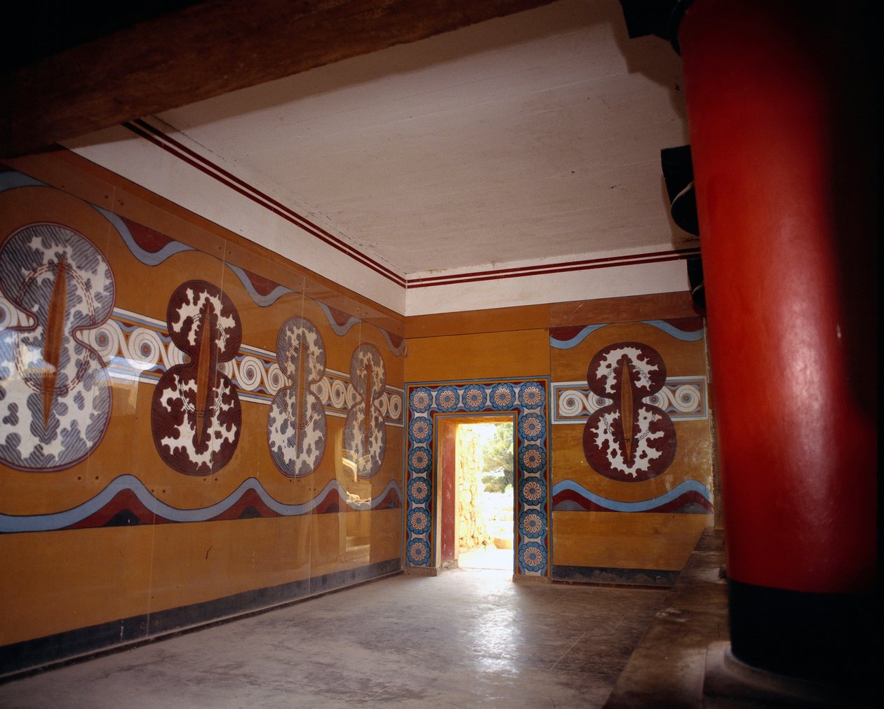 Arte grega: o Salão do Palácio de Cnossos, Grécia. de Minoan