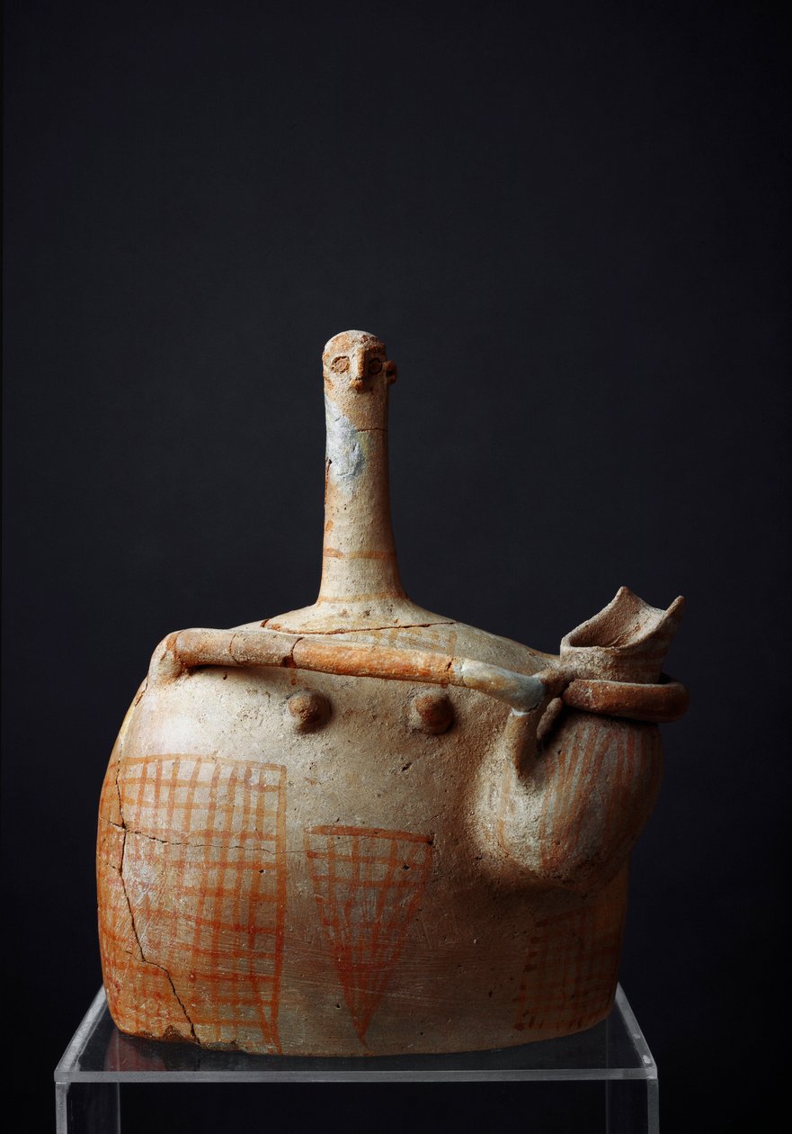 Civilização minóica: escultura em terracota da divindade feminina (deusa mãe?) de Myrtos. 2300 AC. Dim. 21,1 cm Creta, museu de Agios Nikolaos (São Nicolau) de Minoan