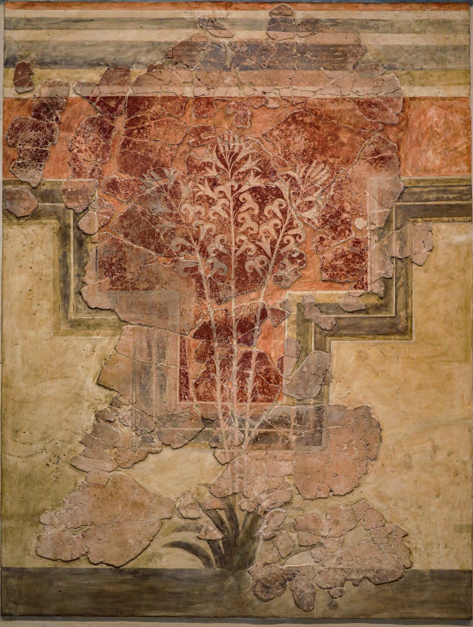 Composição minóica. Painel do "Liliy Frescos" de Minoan