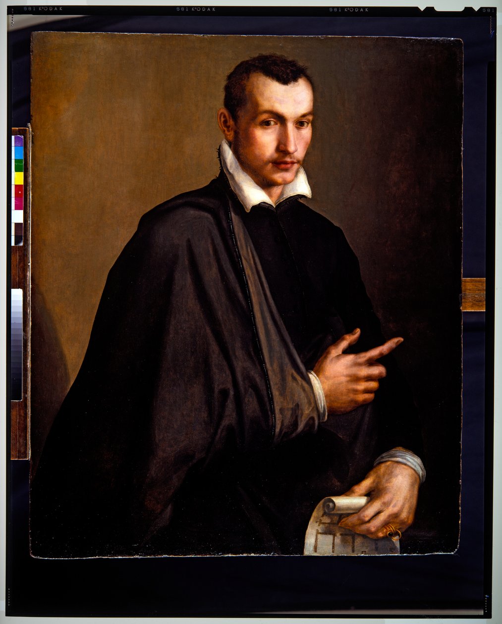 Retrato de um arquiteto, sem data (painel) de Mirabello Cavalori