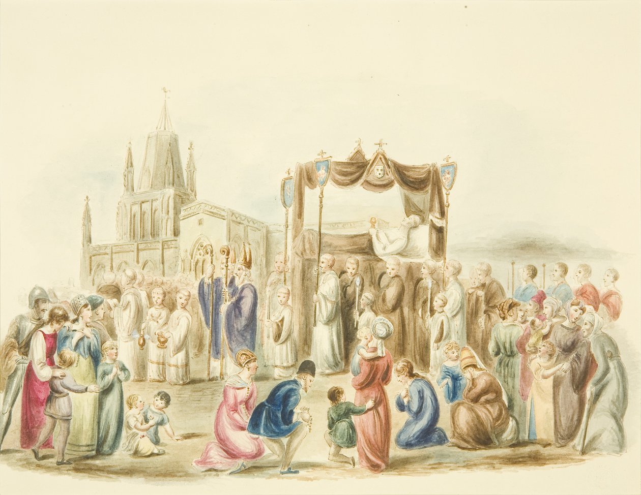 Funeral de William Canynges nos arredores de St Mary Redcliffe de Miss Martha Bird