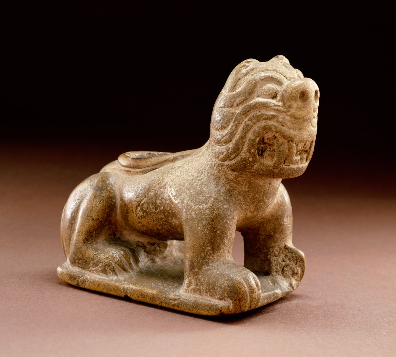 Tubo de efígie felino, 1200-1500 de Mississippian culture