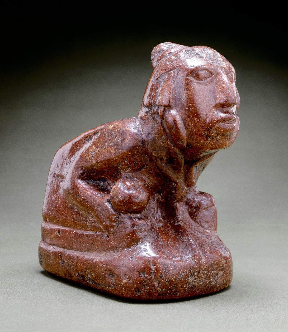 Tubulação de efígie humana, Cahokia, 1000-1300 (bauxita) de Mississippian culture