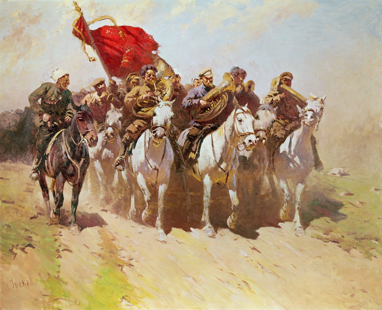 Banda de bronze do 1º Exército Montado, 1934 de Mitrofan Borisovic Grekov