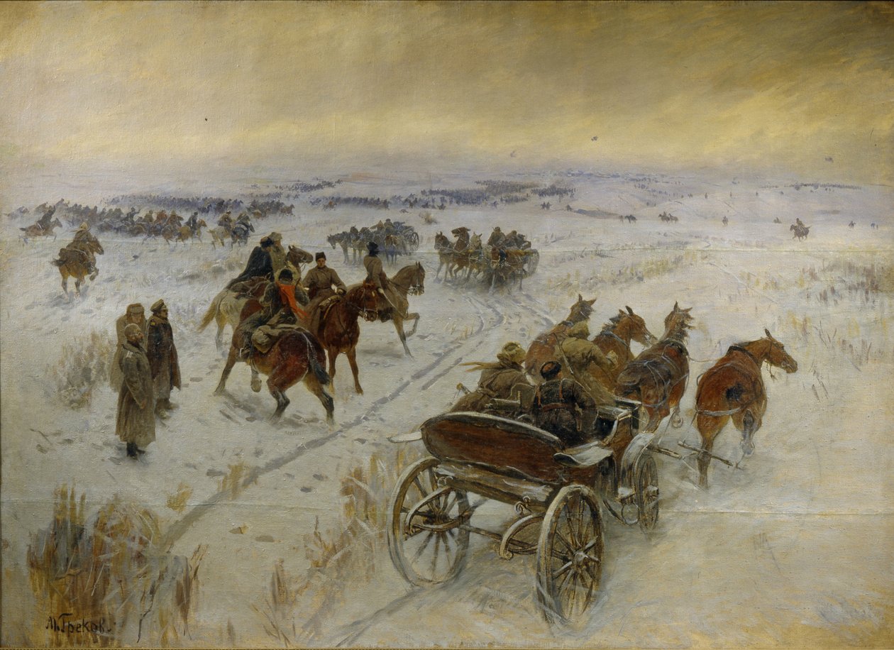 A Batalha de Yegorlykskaya, 1928-1929 de Mitrofan Borisovich Grekov