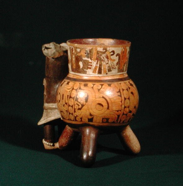 Pote de tripé (cerâmica) de Mixtec Puebla Mixtec Puebla
