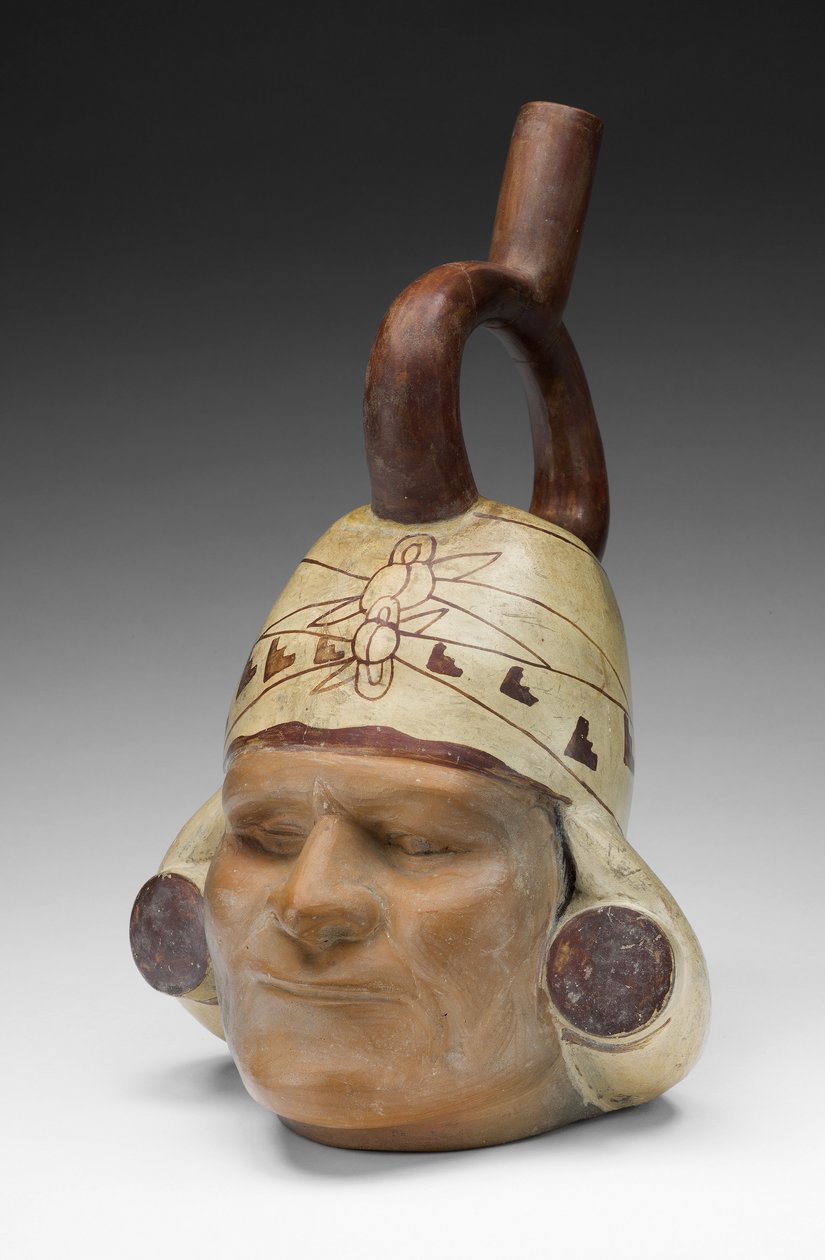 Vaso de retrato de uma régua de Moche