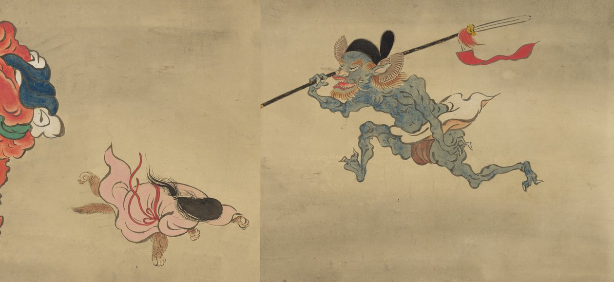 Cópia da Parada Noturna dos Cem Demônios da Coleção Shinjuan, século XVIII. de Mochizuki Gyokusen