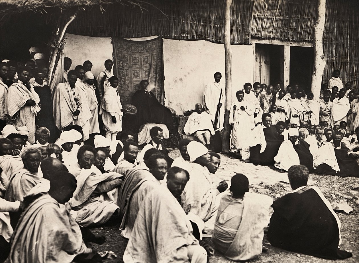 Construir um império na era fascista: Corte Abissínia, 09/05/1936 (foto a p/b) de Modestino Baldinetti