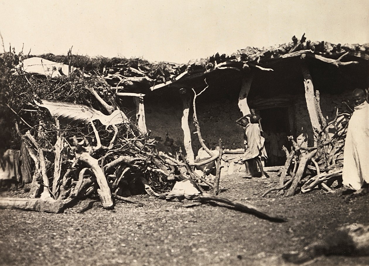 Construir um império na era fascista: Cabana Abissínia, 09/05/1936 (foto a p/b) de Modestino Baldinetti