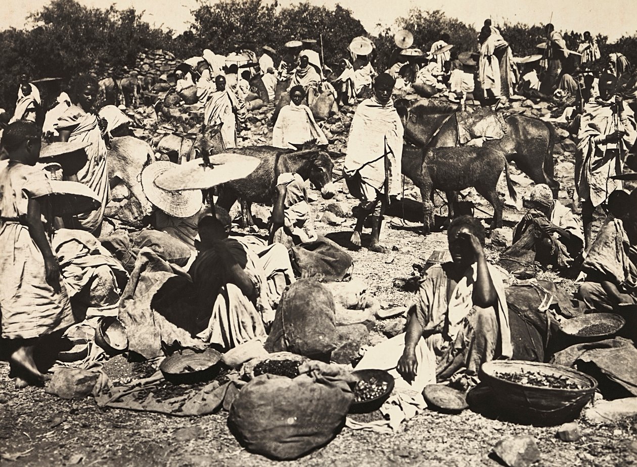 Construir um império na era fascista: Mercado Abissínio, 09/05/1936 (foto a p/b) de Modestino Baldinetti