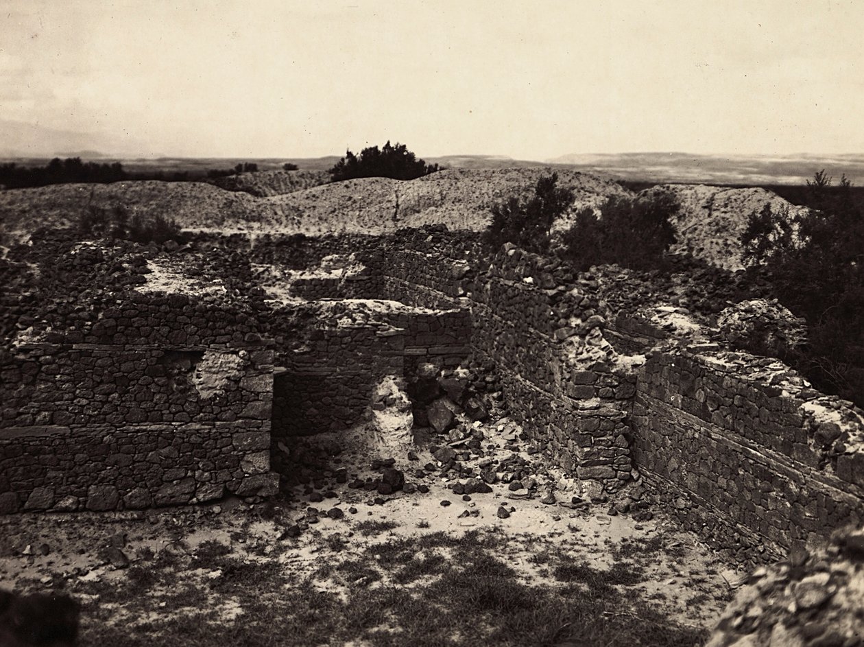 Construir um império na era fascista: Ruínas Axum do Templo do Sol em Adulis, 09/05/1936 (foto a p/b) de Modestino Baldinetti