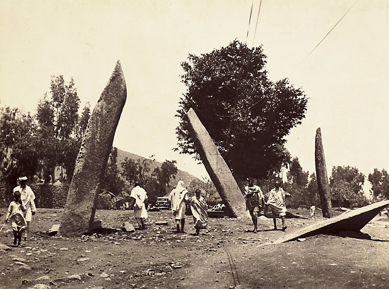 Construir um Império na Era Fascista: local em que o Obelisco de Axum se encontrava, agora transferido para Roma, 09/05/1936 (foto a p/b) de Modestino Baldinetti