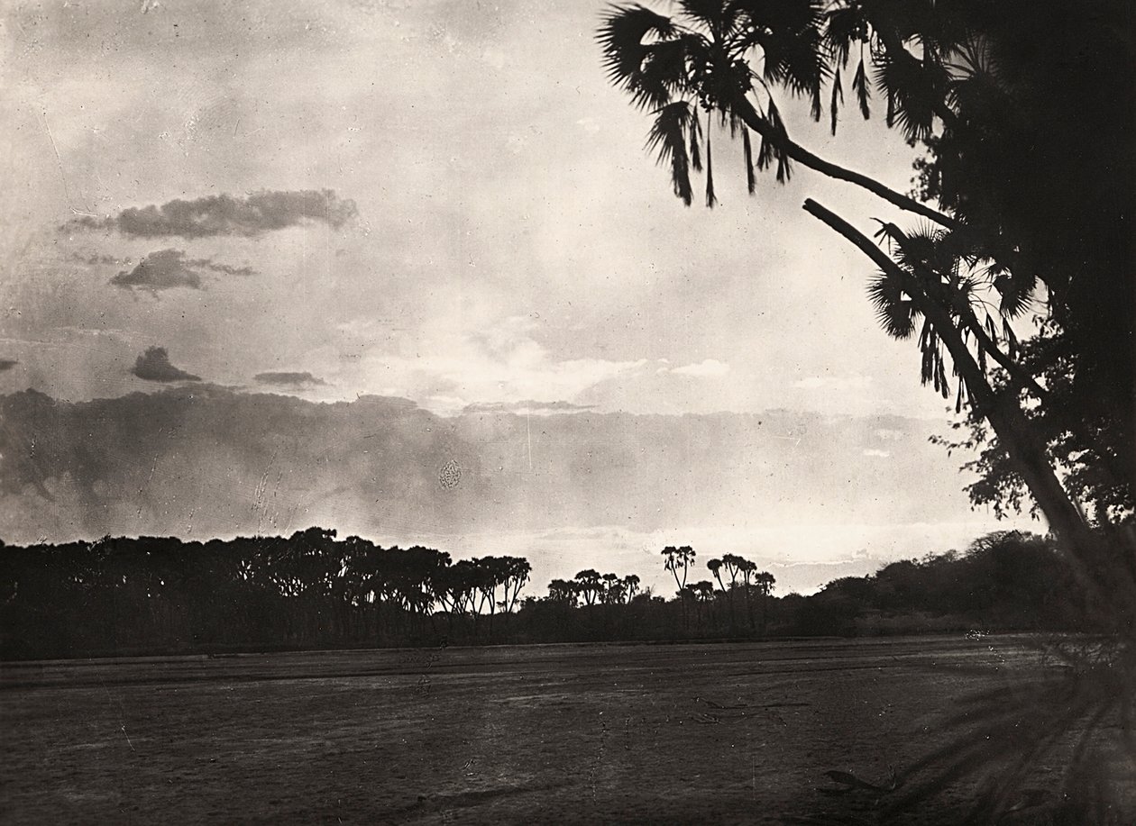 Construir um Império na Era Fascista: pôr-do-sol em Gasc, 09/05/1936 (foto a p/b) de Modestino Baldinetti