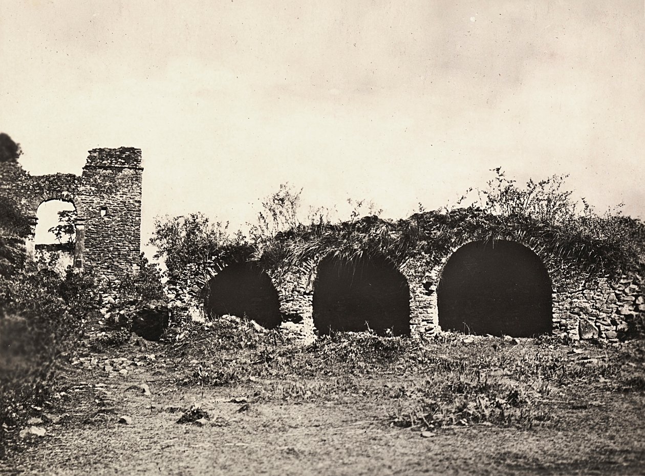Construir um império na era fascista: a vala dos leões no castelo do rei Fasiladas em Gondar, Etiópia, 09/05/1936 (foto a p/b) de Modestino Baldinetti