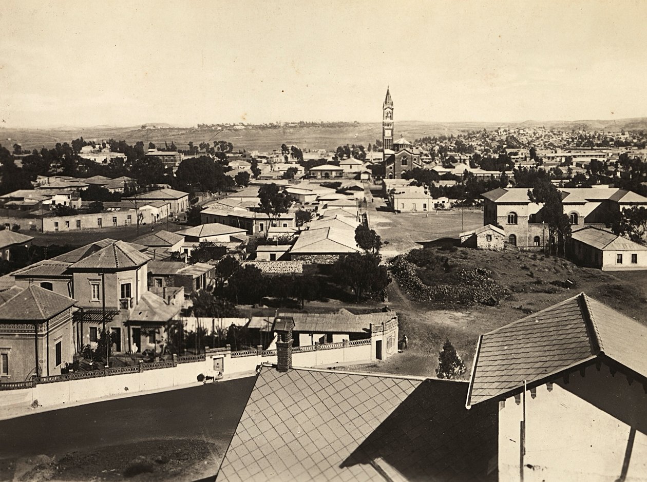 Construir um Império na Era Fascista: vista de Asmara, 09/05/1936 (foto a p/b) de Modestino Baldinetti