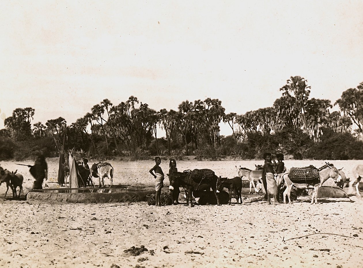 Construir um Império na Era Fascista: poços no Gasc, 09/05/1936 (foto a p/b) de Modestino Baldinetti