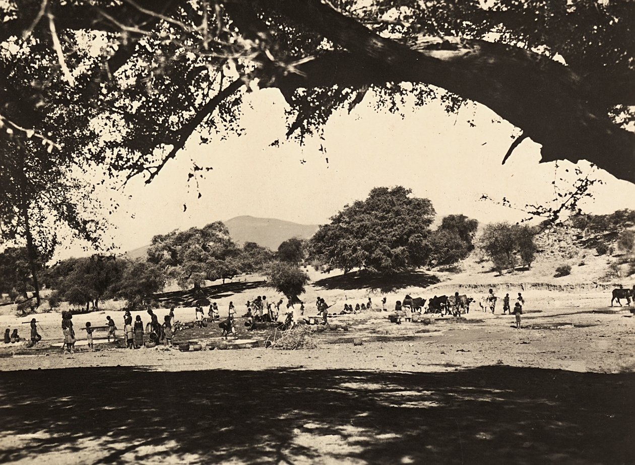 Construir um império na era fascista: poços na planície inferior, 09/05/1936 (foto a p/b) de Modestino Baldinetti