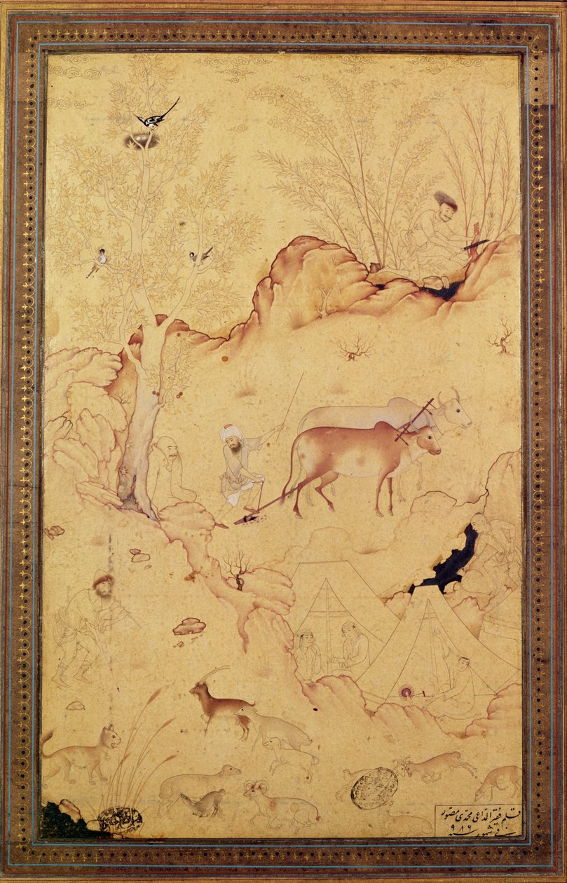 Cena da Vida Rústica, Qazvin, 1578 de Mohammedi