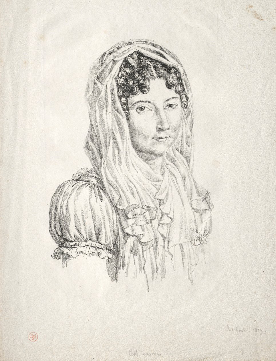 Retrato de uma mulher, 1819. de Moisbach