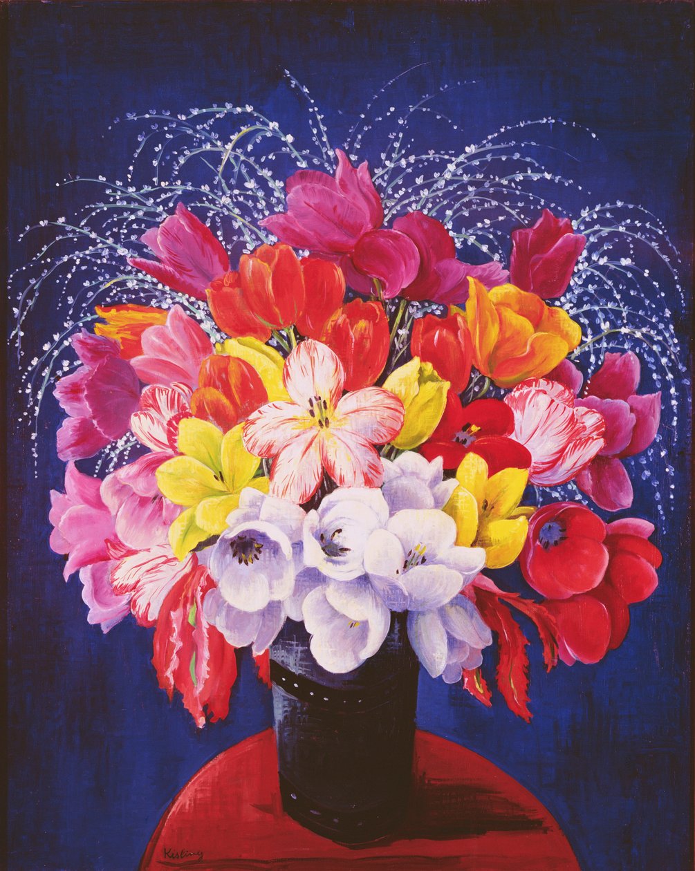 Bouquet de túlipas (óleo sobre tela) de Moise Kisling