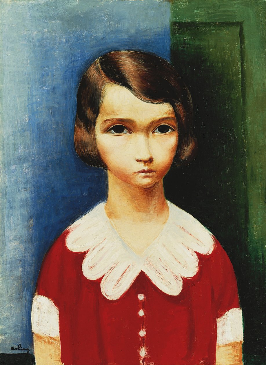 Rapariga de camisa vermelha de Moise Kisling