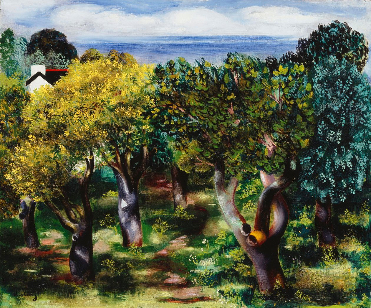 Paisagem em Sanary; Paysage de Sanary de Moise Kisling