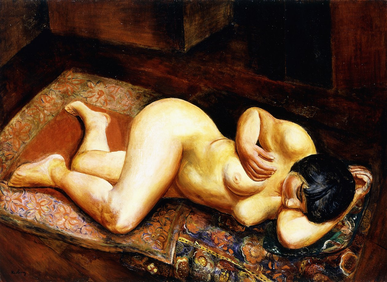 Mulher nua reclinada de Moise Kisling