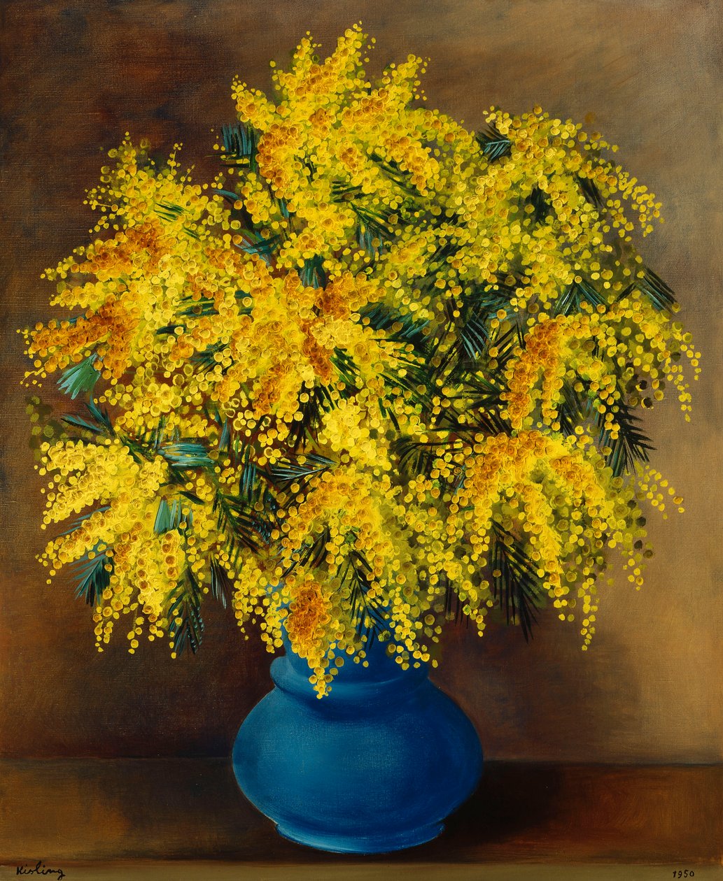 Jarra de Mimosas; Vase de Mimosas de Moise Kisling