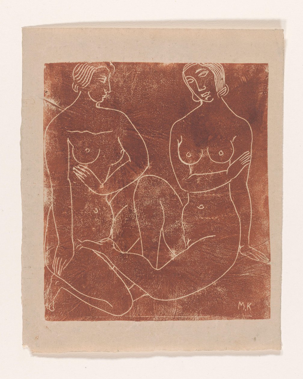 Duas mulheres sentadas nuas de Moissej Kogan